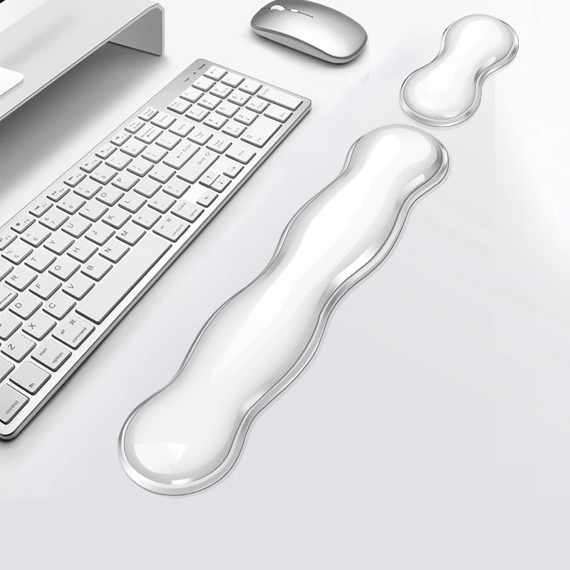 Коврик для мыши механическая клавиатура подставка рук прозрачная силиконовая