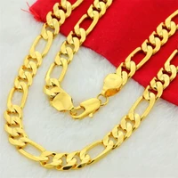 10mm chunky luxury gold filled curb cuban chains necklace thick heavy link chain men necklace jewelry gift