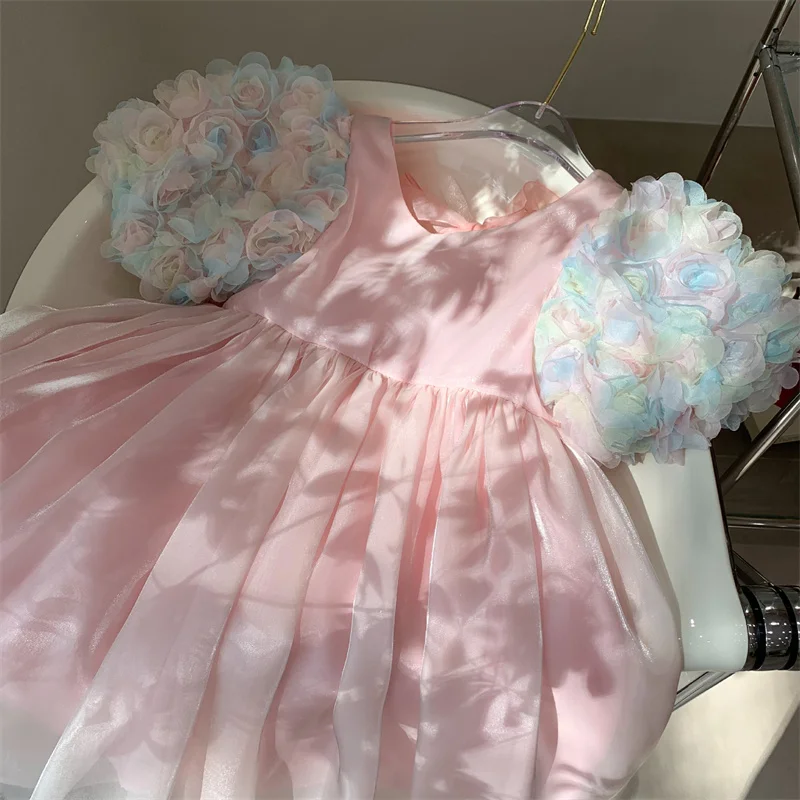 

Princess Dress for Girls Evening Clothes Kid Ceremonial robe fille 1-9T Costume Fluffy Puff Tutu Vestido Girl Prom Dress