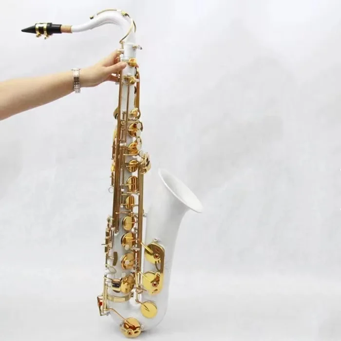 

Saxofon chinese handmade tenor saxophone white saxophone tenor