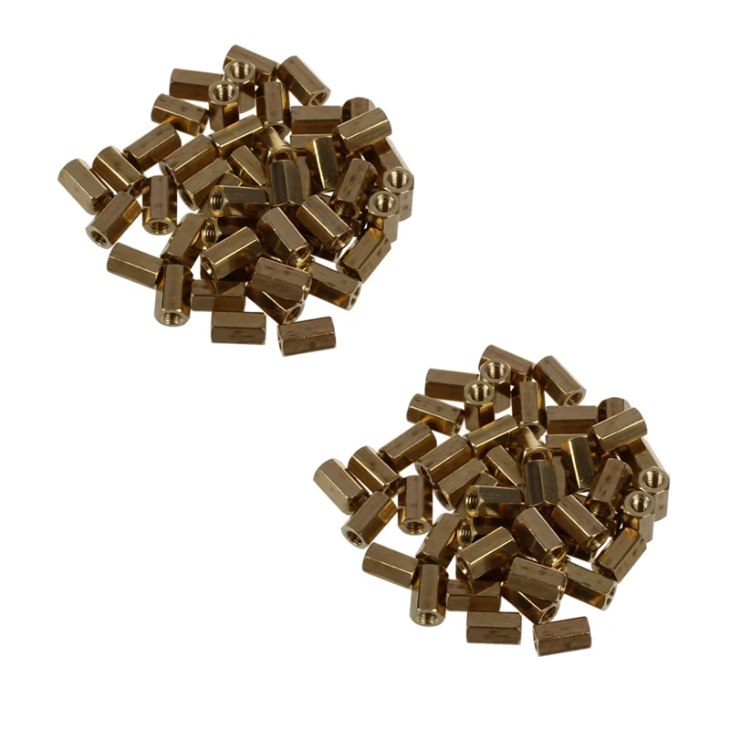 

100 Pcs Metal Hex M3 Female Screw PCB Standoff Spacers 8mm Body