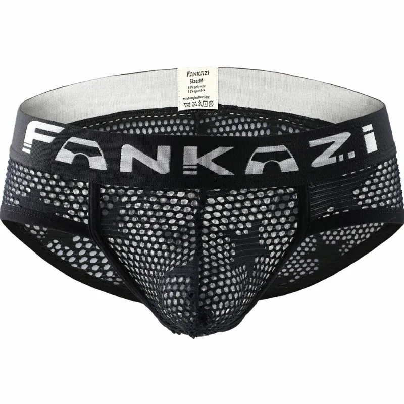 

Male Underwear Briefs Mesh Low-rise Panties Underpants Ropa Interior Hombre Sexy Cueca Masculina Underwear Briefs Underpants
