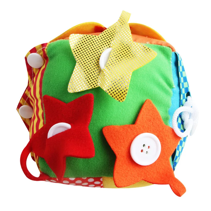 

New Children's Intellectual Development Magic Cube Baby Fabric Toys Cube Children Learn To Dress Early Education Teaching Aids
