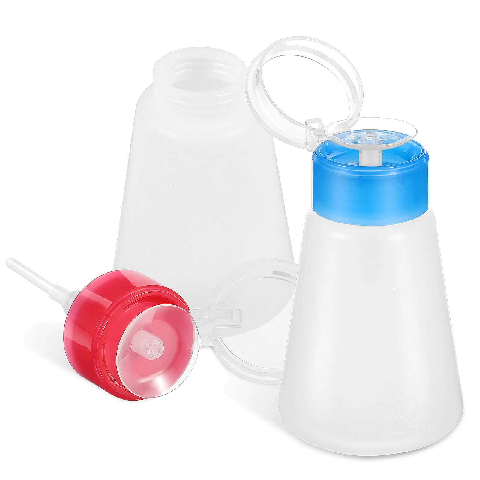 

2 Pcs Push Containers Dispenser Liquid Pump Bottle Nail Gels Mini Small Bottles Liquids Empty