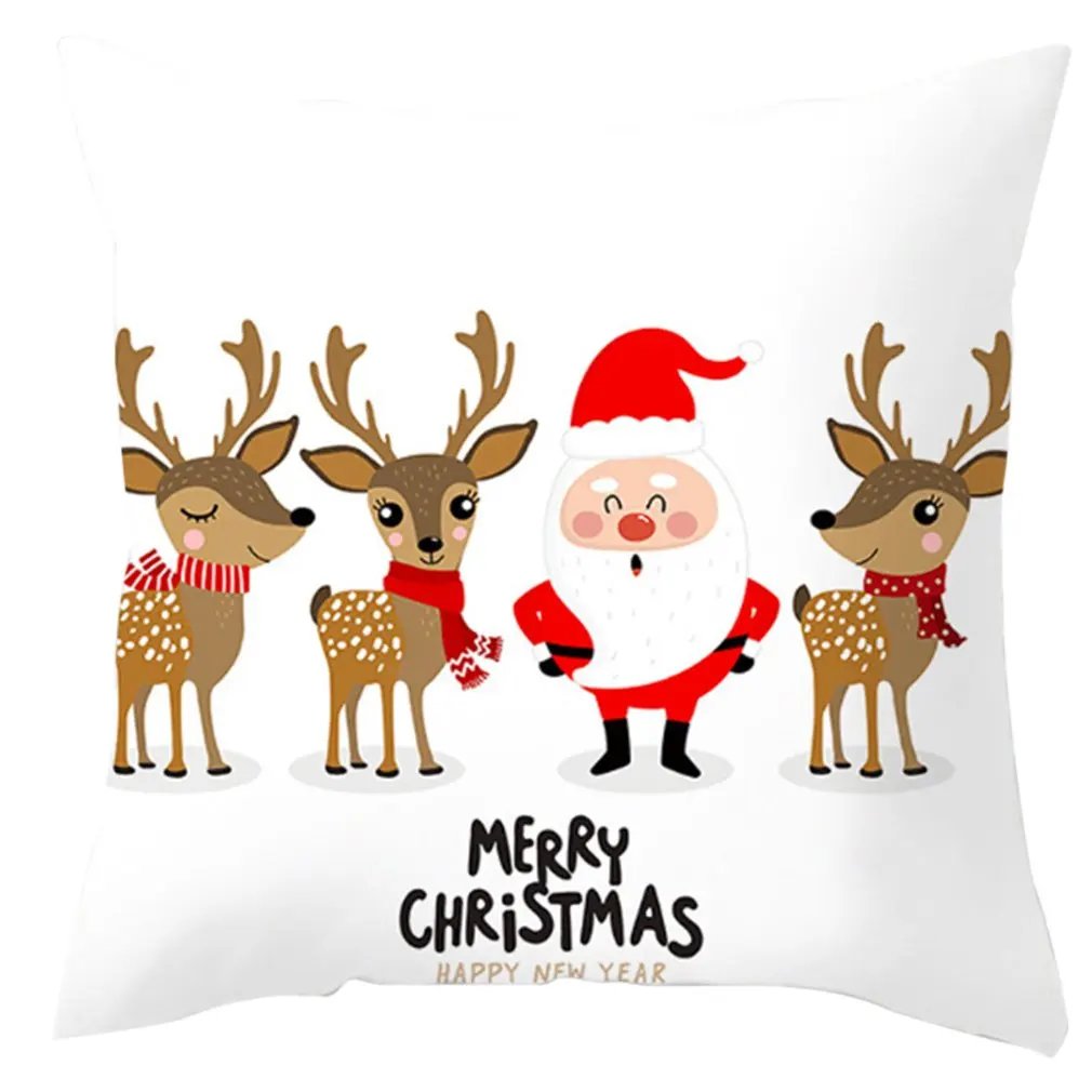 

Моющийся и прочный декоративный чехол с односторонним принтом, Рождественская наволочка для подушки, квадратная наволочка для дивана или к...