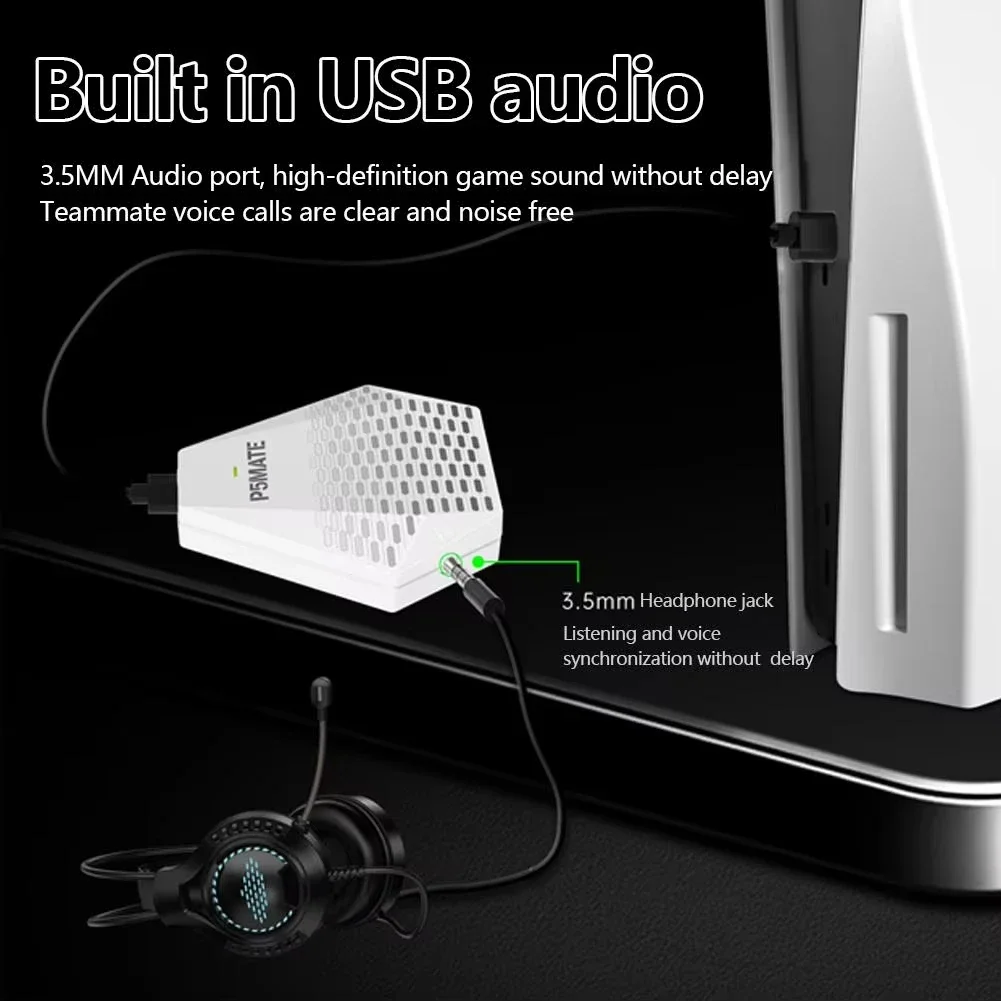 Фото Для PS5 двойной беспроводной игровой контроллер конвертер для BESAVIOR P5mate конвертер 1000 Гц высокоскоростной звуковой эффект HD №3