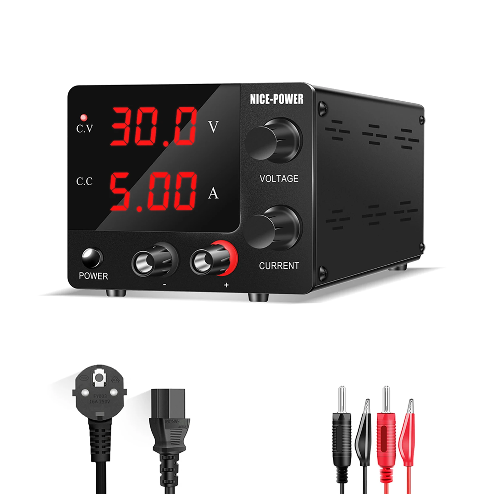 

DC Power Supplies Encoder Regulatedpowerswitch 103*165*81mm 5V/2A USB Port Auto Switch C.C/C.V Mode Electrical Supplies