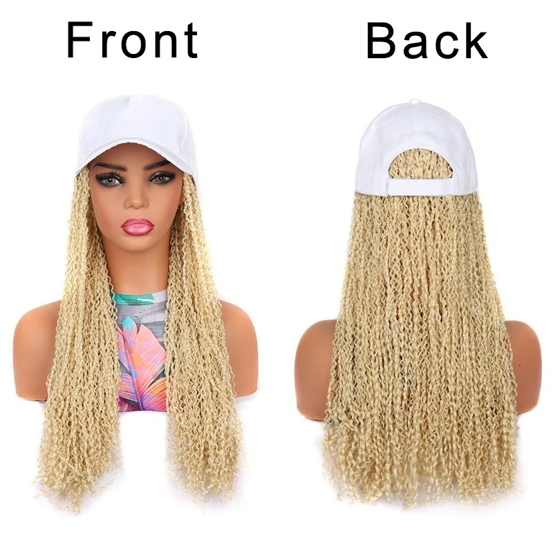 Zizi Плетеная бейсболка Парик Box Braid Наращивание волос со шляпой Ombre Цвет