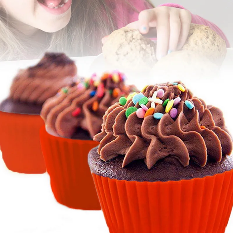 

Cake Molds Silicone Bakeware Mould 7CM Round Shaped Muffin Cupcake Cups DIY Pastry Baking Cooking Decorating Kitchen Tools