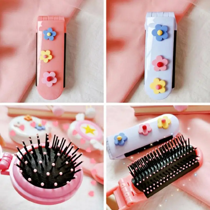 Ful Pop-up Hair Brush Creative Cute Mini Cartoon Hair Brush