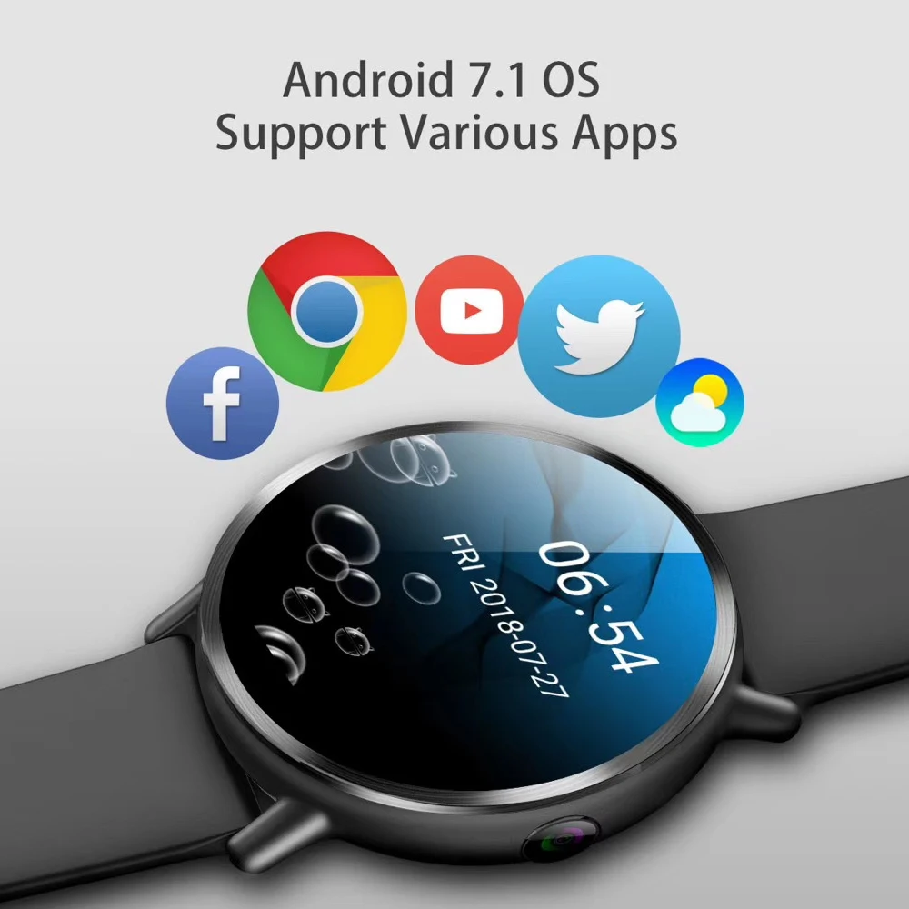 Смарт-часы rainclovy DM19 4G LTE Android 7 1 HD-экран 2 03 дюйма четырехъядерный процессор ГБ ОЗУ 16