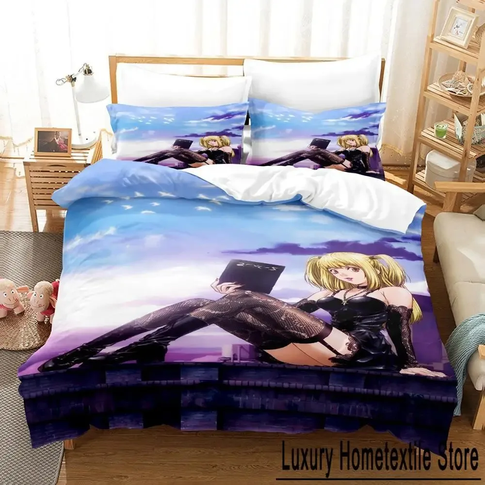 Фото 2024 New Death Note Misa Misa Bedding Set Single Twin Full Queen King Size Bed Set Adult Kid Bedroom Duvet cover Sets Anime Bed №1