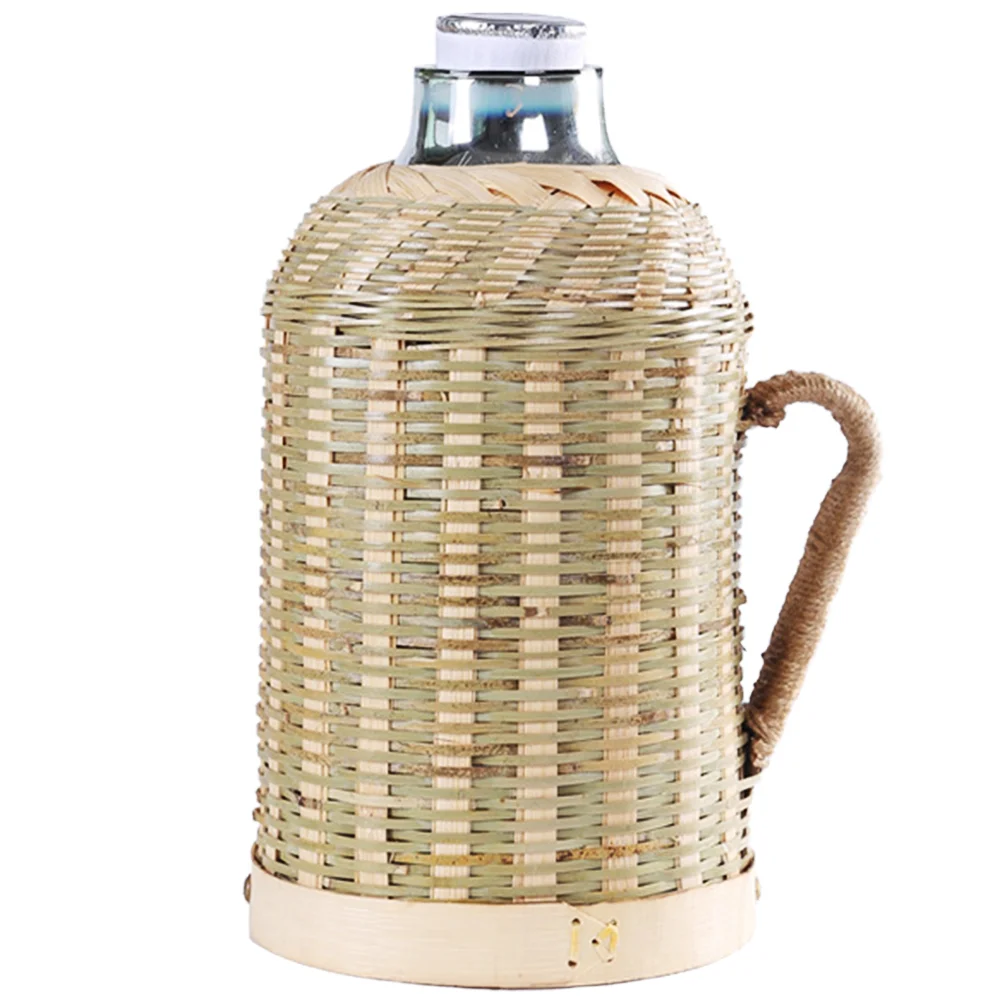 

Water Jug Bottle Insulated Large Wovenvacuum Hikinghandle Flask Retro Capacity