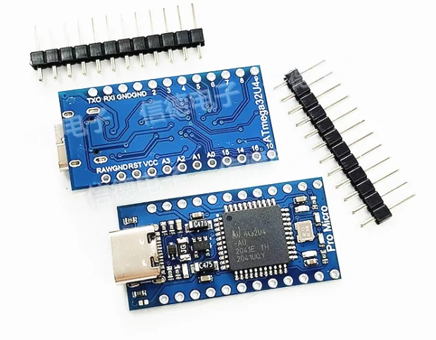 Мини-USB Pro Micro для Arduino ATmega32U4 модуль 5 В/16 МГц с 2-рядным контактным разъемом