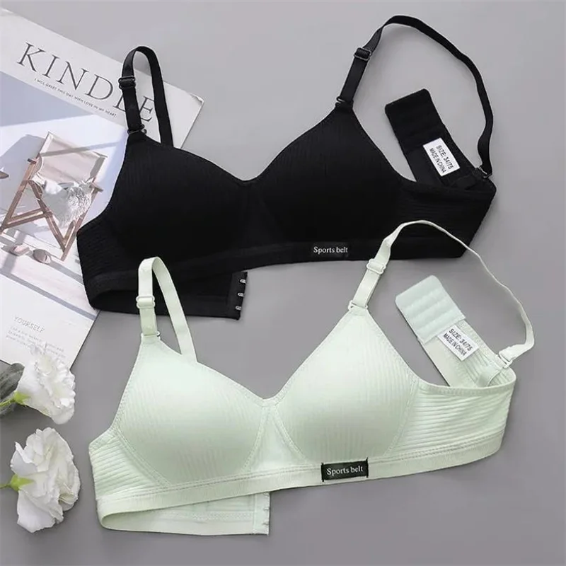 

Women Seamless Wireless Comfortable Bras Female Lady Push Up Underwear Lingerie Sexy Detachable Shoulder Belt V Thin Nylon Bra