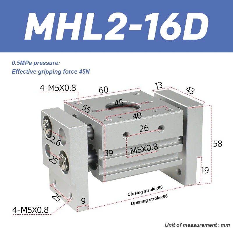 

Пневматический захват GATELN MHL2