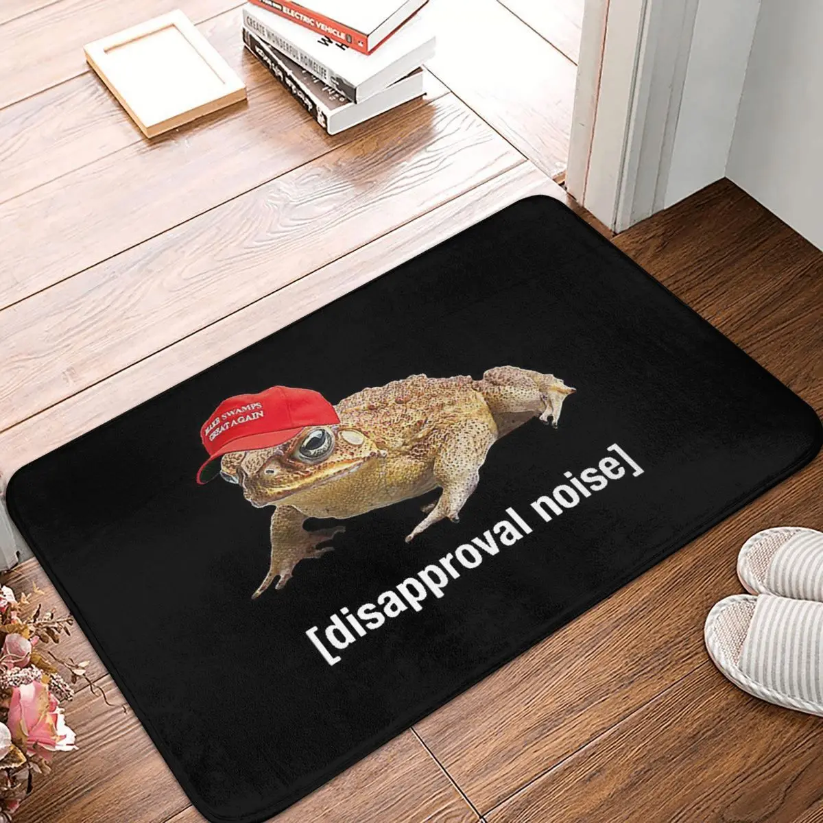 

Conservative Disaooroval Noise Anti-Slip Doormat Living Room MatFrog Froggie Funny Interesting Floor Carpet Entrance Door Rug