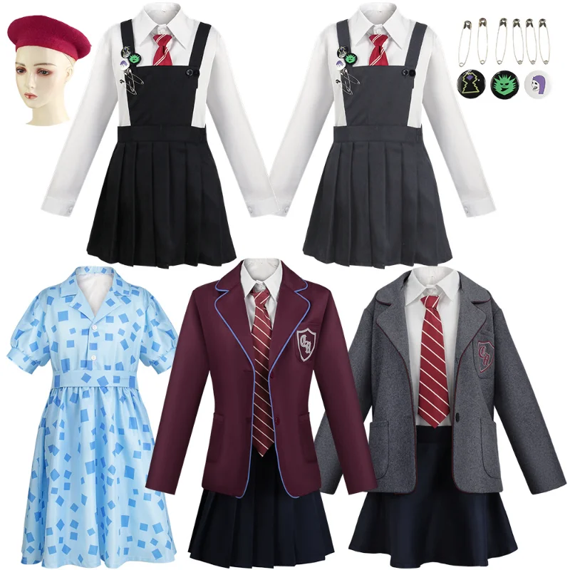 

Movie Matilda The Musical Cosplay Costume Girl Clothing School Dress Skirt Tie Halloween Party Outfit Women Uniform Suit Costum