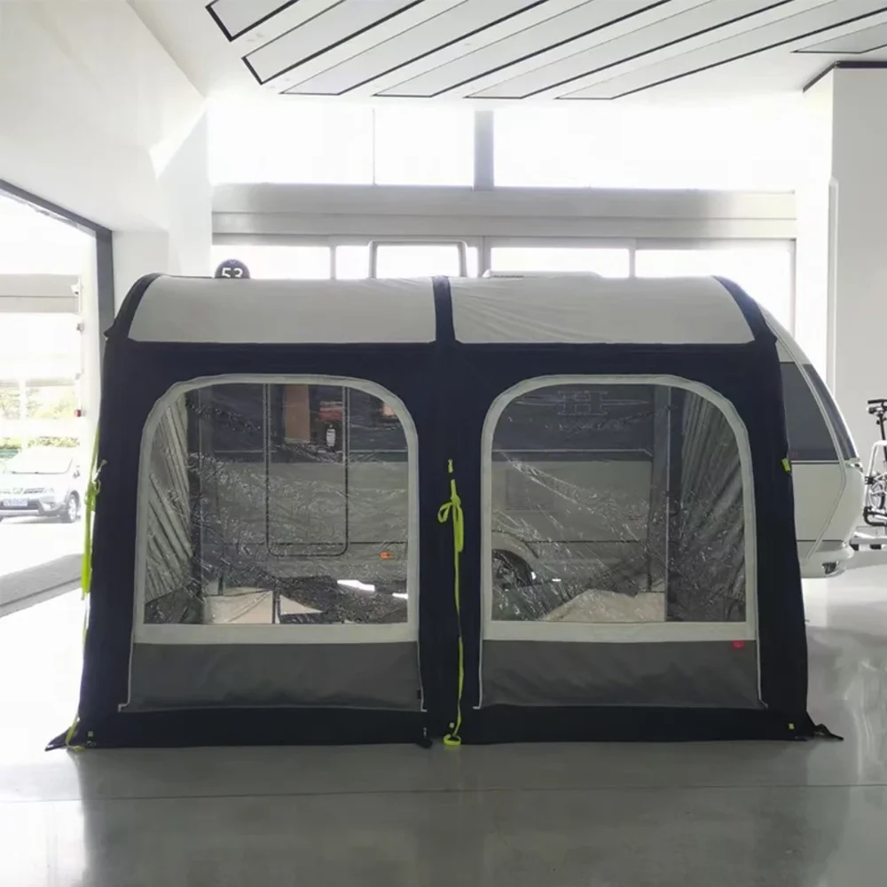 Фото Автомобильный тент сбоку, палатка Toldo Frontal Para Caravana Wohnmobil Vorzelt, палатка для дома на колесах, портативная надувная палатка для кемпинга, маркировка RV Annex №4