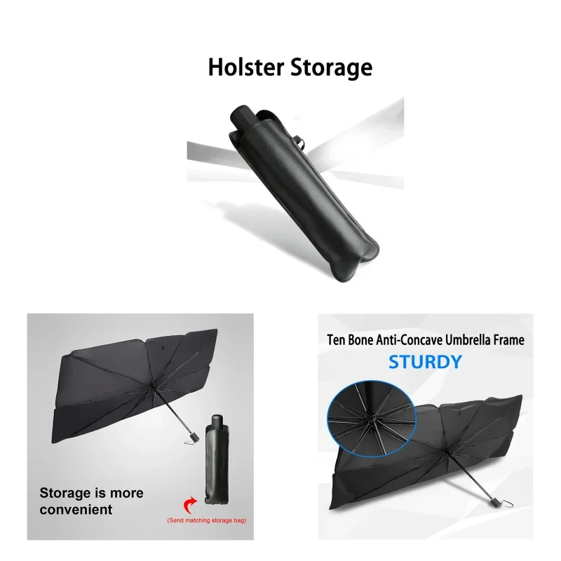 Солнцезащитный зонт для лобового стекла автомобиля простая установка легкий