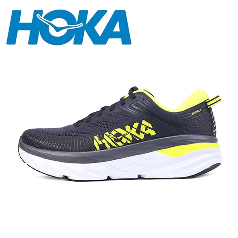 

2023 HOKA Bondi 7 Running Shoes Men Outdoor Running Sneakers Cushioning Elasticity Marathon Shoes Trail Trekking Tennis Sneakers