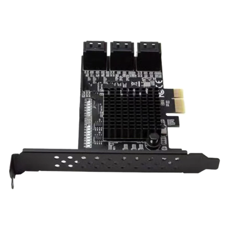 

PCI-E to SATA3.0 Riser Card 6-Port SATA3.0 6Gbps Expansion Card Adapter IPFS 88SE92 Support AHCI1.0 Mode and IDE Mode