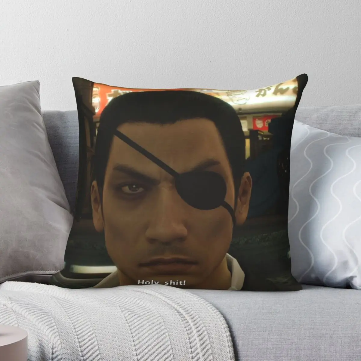 

Квадратный чехол с подушкой yakuzmajima Holy Sht, чехол из полиэстера и льна, бархатный креативный домашний декоративный чехол с застежкой-молнией
