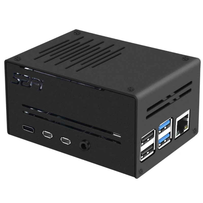 

Металлический чехол для Raspberry Pi 4 и Raspberry Pi, горизонтальный охлаждающий вентилятор для ЦП, аксессуары для Raspberry Pi