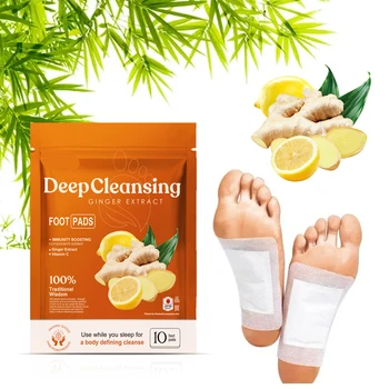 10-100PCS Ginger Deep Cleansing Foot Pads for Stress Relief Better Sleep Organic Detox Foot Patches Detoxification Foot Care
