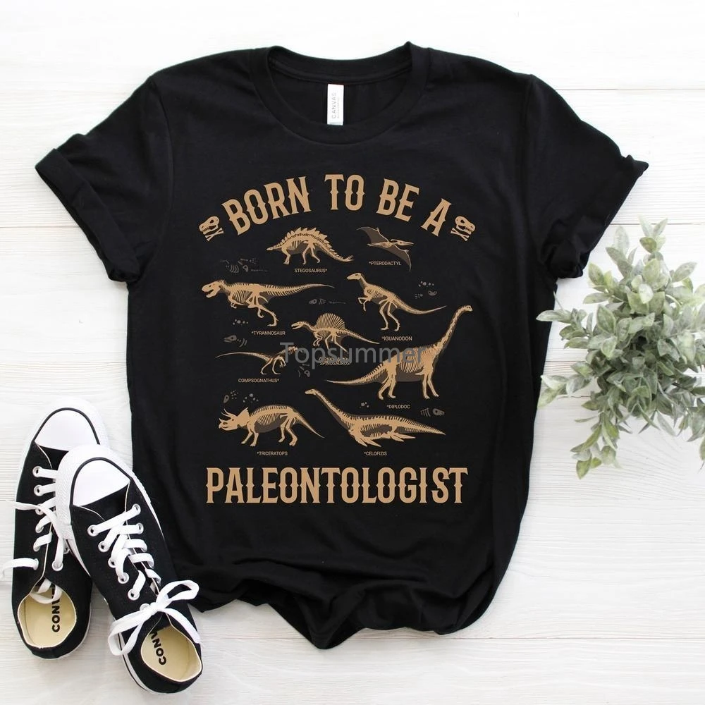 

Paleontology Dino Dinosaurs Lover Paleontologists T Shirt Skeleton T Rex Skull Prehistoric Shirts School Visit Trip Museum Tees
