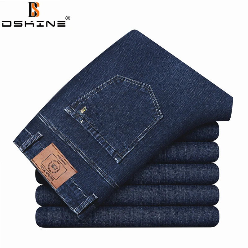 

Men Spring Straight Trousers Baggy Stretch Jeans Fashion Men Casual Jeans 2022 New Autumn Lightweight Trousers Men Denim Pants