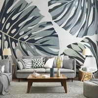 custom photo hand painted tropical plants leaves large mural for bedroom living room tv sofa background wall non woven wallpaper