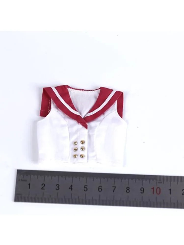 

1/6 scale action figure female Trendy white sailor suit top model for 12“ action figure model doll toy