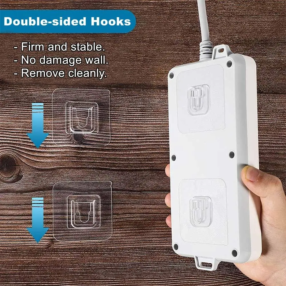 1/15 пар водонепроницаемые двусторонние прозрачные клейкие крючки