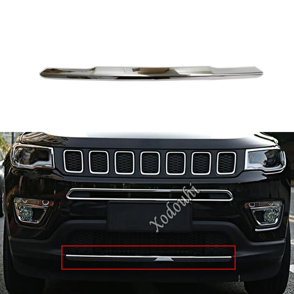 

For Jeep Compass 2017 2018 2019 2020 2021 2022 Styling Cover Bumper Engine Trim Front Bottom Grid Grill Grille Hoods Edge Frame