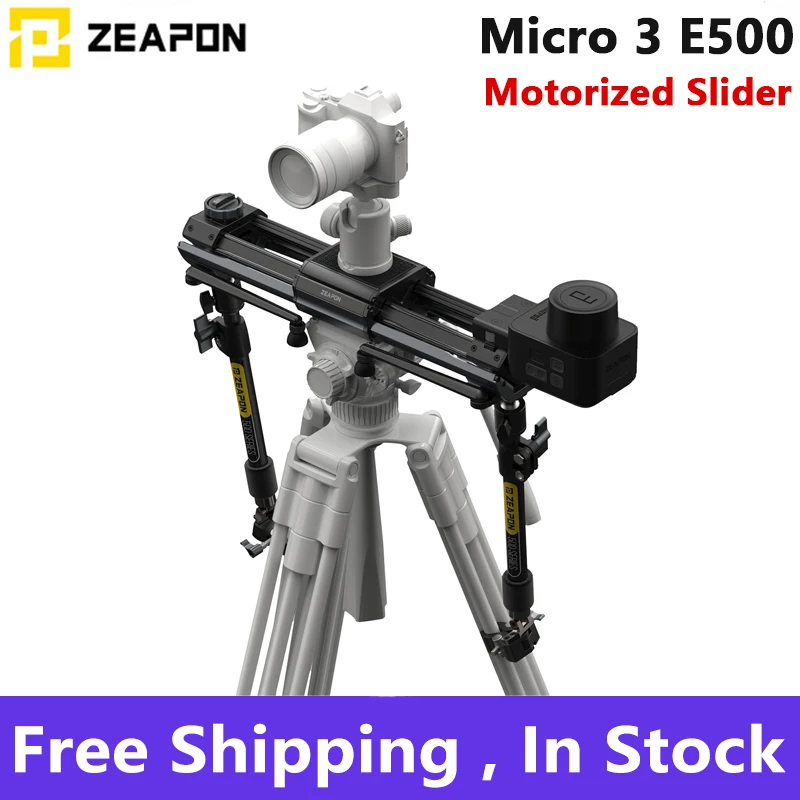 

ZEAPON Micro 3 E500 E700 E1000 M500 M700 M1000 Motorized Slider DSLR Camera Video Double Distance Portable Slider PS-E1 PD-E1