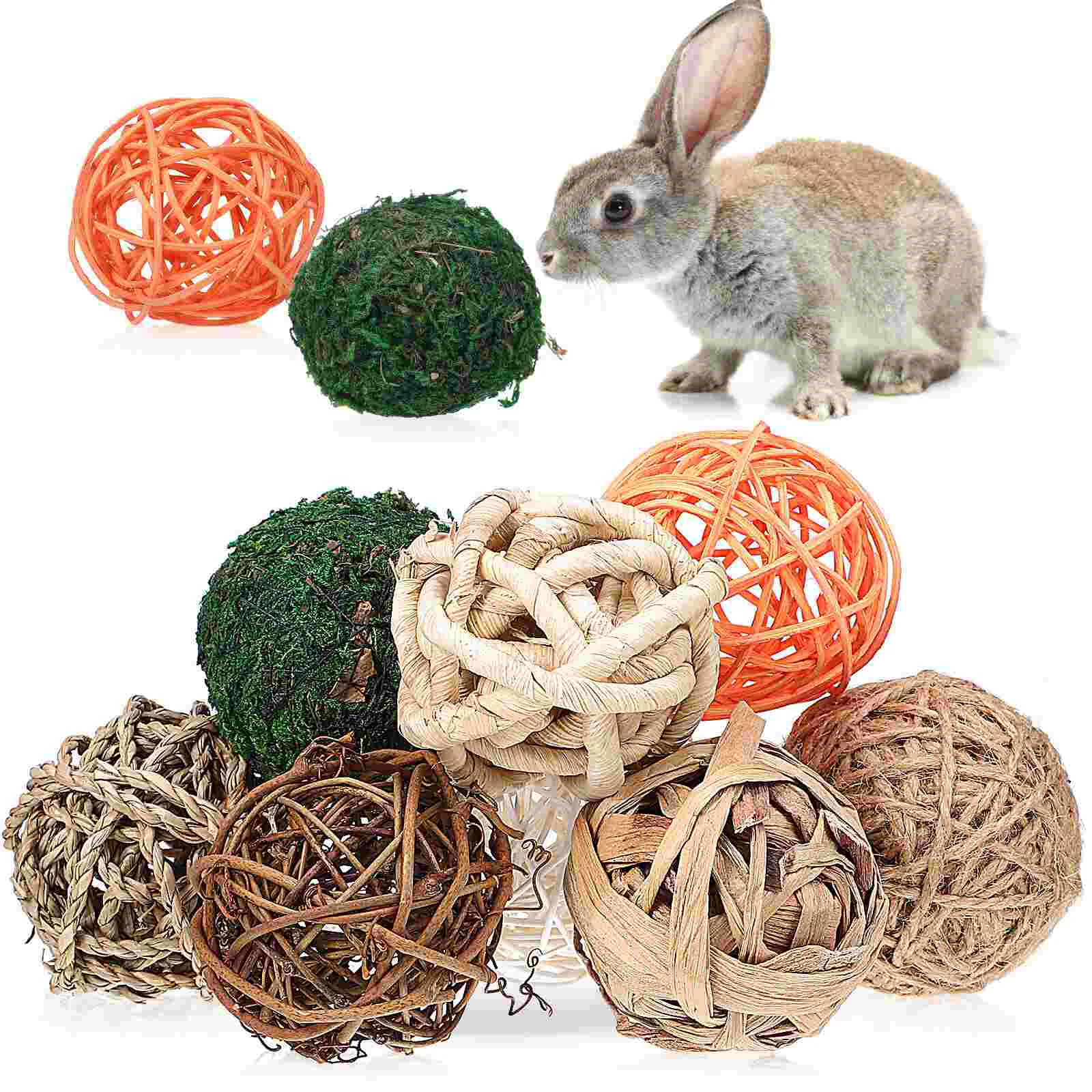 

8Pcs Bunny Bunny Toys For Rabbits For Rabbits Rolling Activity Play Balls Improve Pets Health for Rabbit Chinchilla Guinea Pigs
