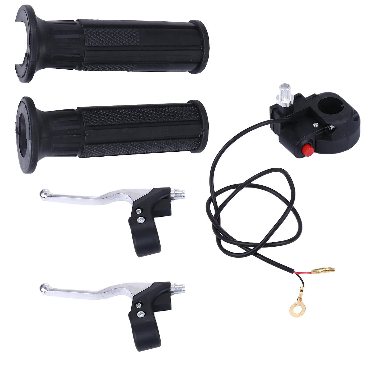 

1 Set Handle Grip Black Prime Sturdy Brake Lever for Motorbike