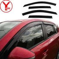 Black Side Windows Door Visor Wind Shields Car Protector Accessories For Mazda CX5 CX-5 2012 2013 2014 2015 2016 Wind Deflectors