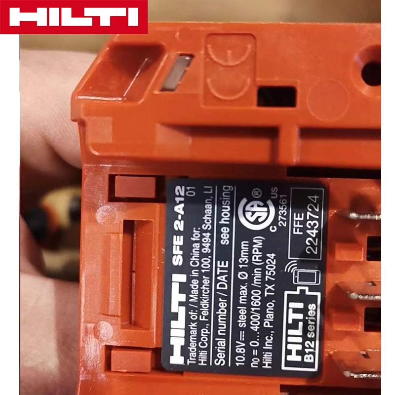 Шуруповерт HILTI SFE 2-A12 с безщеточным двигателем и беспроводным питанием 1/4 дюйма многофункциональный дрель-шуруповерт для домашнего использования.
