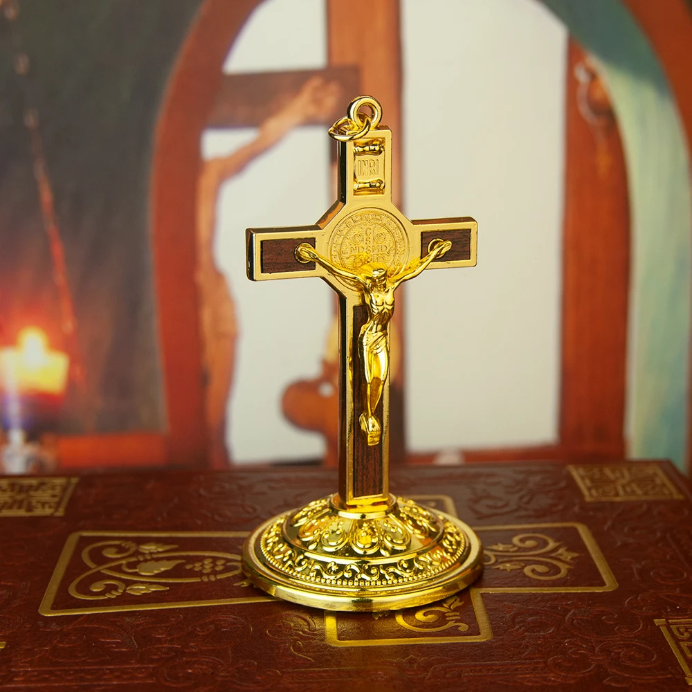 Металлический настольный крест HTISOK