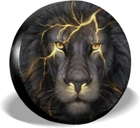 delumie golden awakening lion spare tire covers sunscreen dustproof corrosion proof wheel cover for rvs tires sun proof for jeep
