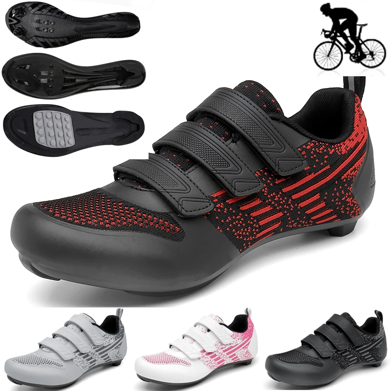 

2022 New Cycling Shoes Men's Lock Leisure Road Bike Mountain Bicycle Footwear Hard Bottom Breathable Women Riding Sneakers