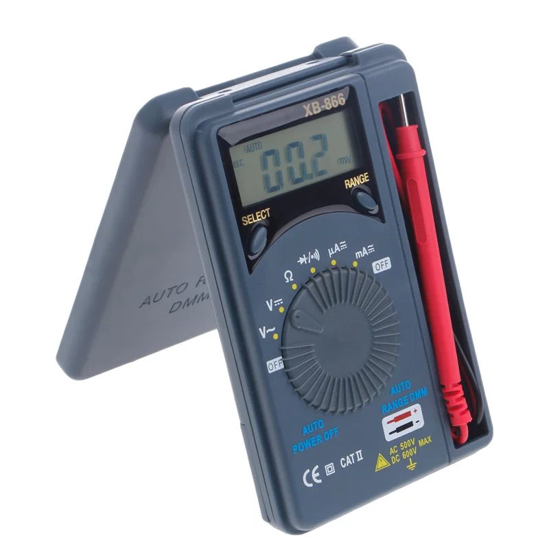 Мультиметр XB866 Mini Auto Range LCD Voltmeter Tester Tool AC/DC Pocket Digital - профессиональный и высококачественный инструмент для тестирования.
