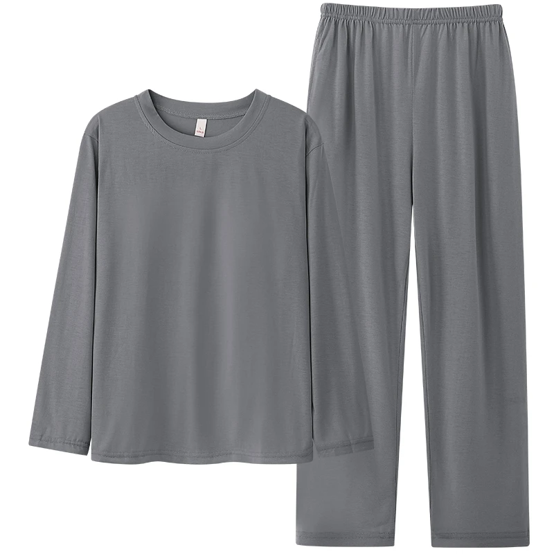 CAIYIER Solid Color Leisure Sleepwear With Chest Pad Girls Nightwear Soft Simple Pajamas Set For Women Winter Night Home Suit