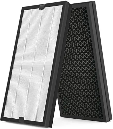

Air Filter Replacement for JF999 Air Purifier, 3-in-1 H13 (MERV 17) True HEPA Filter, 3.38 lb Activated Carbon, 2 Pack