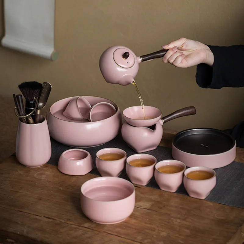 

Traditional Vintage Tea Set with Pot Gift Adults Chinese Matcha Tea Set Coffee Cup Mug Teapot Jogo De Xicaras Tableware Set