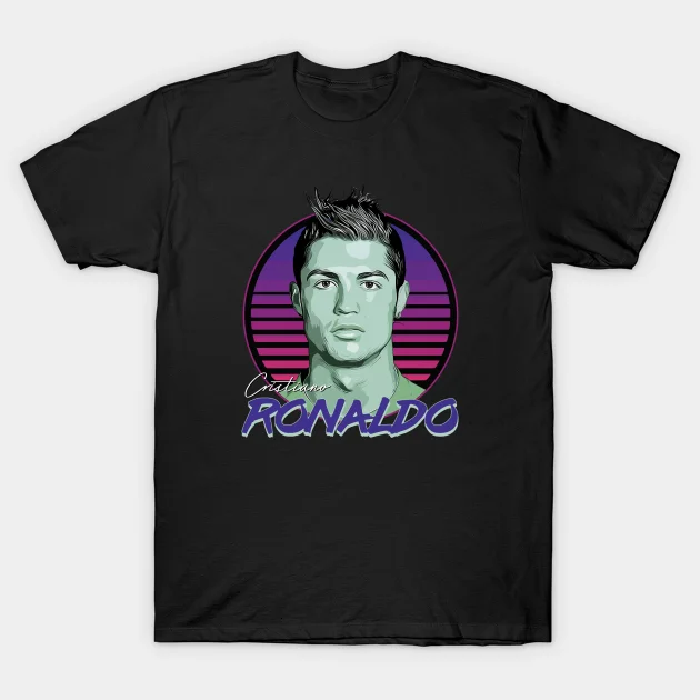 

2021 Men/Women's Summer Black Street Fashion Hip Hop Cristiano Ronaldo T-shirt Cotton Tees Short Sleeve Tops