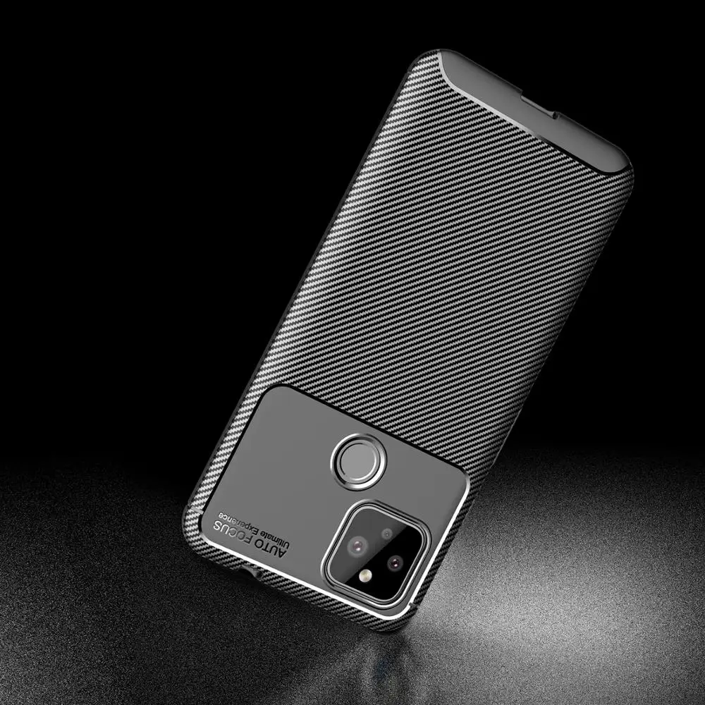 For Google Pixel 4A 5G 5A 6 Pro 6A 7 Pro 7A Shockproof Case Carbon Fiber Soft TPU Silicone Protective Back Cover Coque Fundas