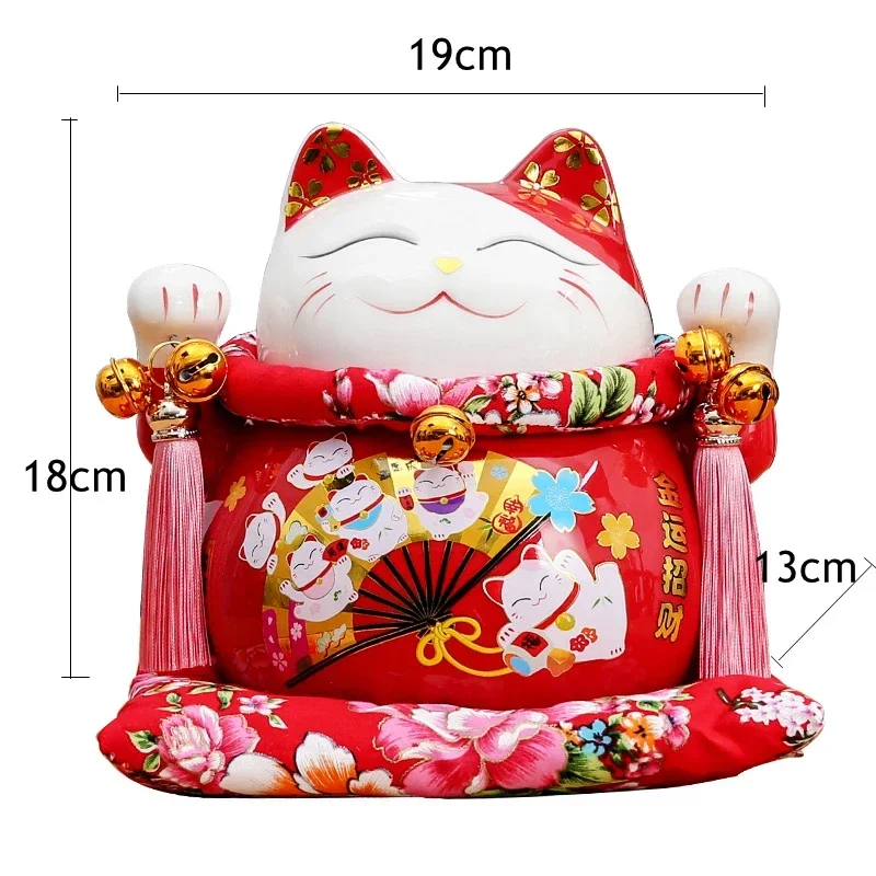 7-дюймовая керамическая копилка Maneki Neko Lucky Cat Fortune домашний декор фестиваль